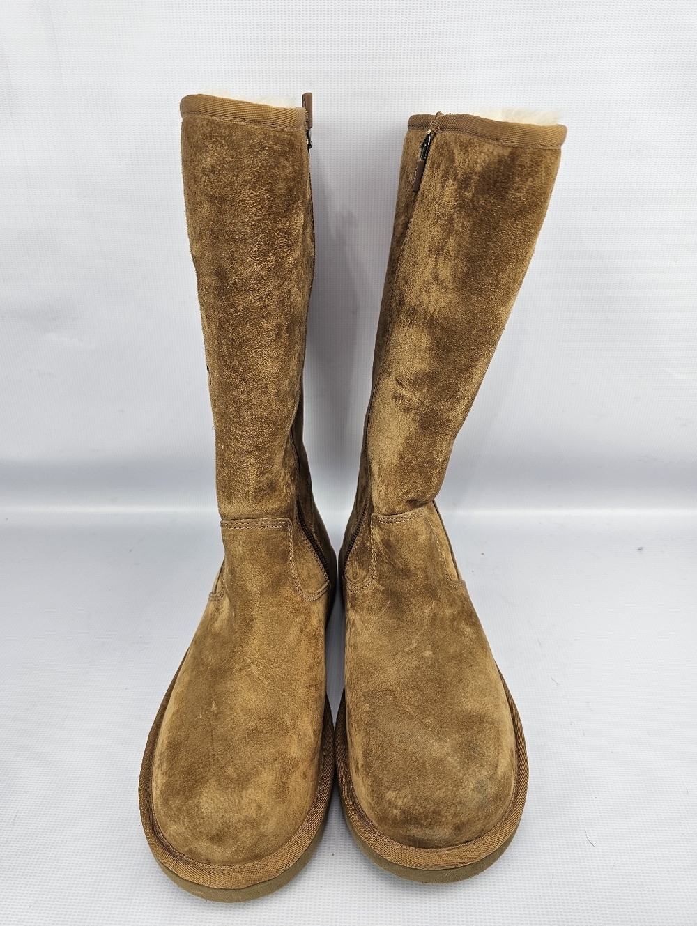 UGG Australia Women's Chestnut Sunset Floral Embroidered Zipper Suede Boots 7 - Picture 2 of 9